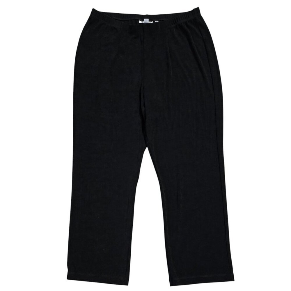Chico's Travelers No Tummy Black Slinky Knit Straight Leg Pants Capsule
